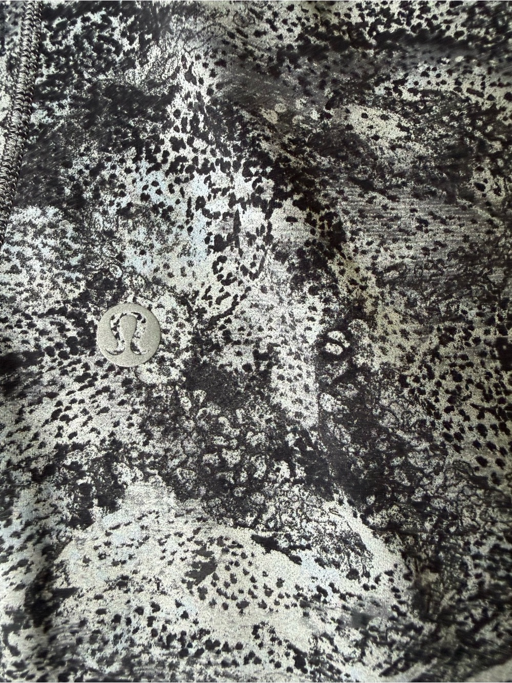 lululemon athletica Black and Gray Marble Print Leggings